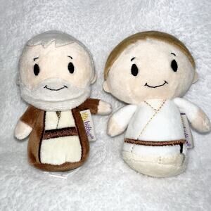 Hallmark Itty Bittys Star Wars Luke Skywalker & Obi-Wan Kenobi Bean Bag Plush